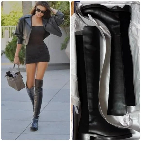 Stuart Weitzman sz 9 Iconic 5050 Classic sexy elegant strong must-have boots NIB - Picture 3 of 15